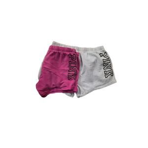 S52 (2) BUNDLE: 2 Victoria secret PINK shorts joggers Preloved pink & gray
XL